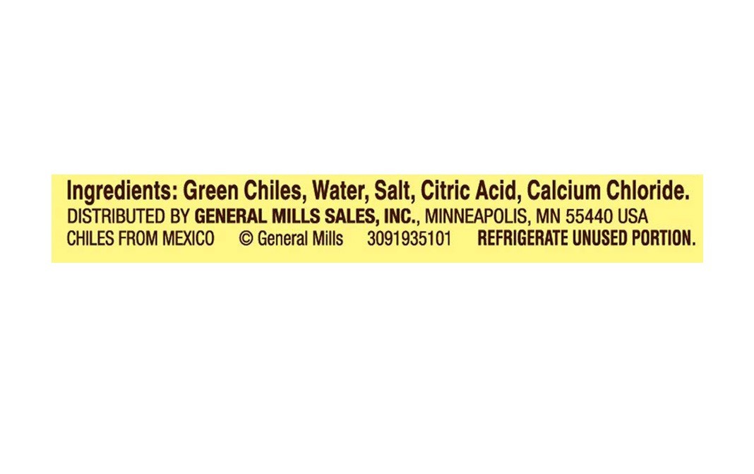 Old El Paso Chopped Green Chiles - Mild    Tin  127 grams
